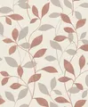 Tapete Vlies Rasch Andy Wand Blätter Floral rot-braun Glanz 639858 (3,37€/1qm)