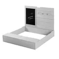 B-Ware roba Sandkasten mit Deckel Sandkiste aufklappbar mit Tafel & 3 Haken