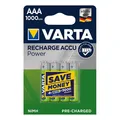 Varta Recharge Accu Power Batterien AAA 1000 mAh gebrauchsfertig 4 Stück im Blis