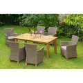 Gartenmöbel-Set Toskana 13-tlg. Natur  inkl. Ausziehtisch