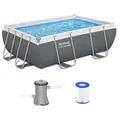Bestway 56629 Frame Pool Schwimmbad mit Filterpumpe 282x196x84 cm rechteckig