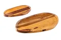 Tablett 2er Set Sheesham Holz massiv erhöhter Rand 40 / 56 cm lang Handarbeit