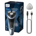 Philips Shaver Series 3000X – Elektrischer Rasierer für Herren, Nass- und Trockenrasur, Himmelblau, mit SkinProtect-Technologie, ausklappbarem Bartschneider und ergonomischem Griff (Modell X3053/00)