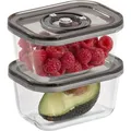 Caso Vakuumierbehälter VacuBoxx Eco Duo S, 1175, für Lebensmittel, aus Glas, 2 Stück à 0,5 Liter