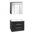 FACKELMANN Waschplatz-Set "KARA", 80cm Anth 2Schub - grau