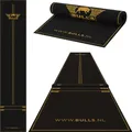 Bull´s Advantage Dartteppich 300x85 cm Dartmatte schwarz gold mit Oche Abwurf