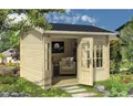 Gartenhaus Alex mit Fußboden 340 x 308,3 cm natur