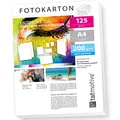 TATMOTIVE FA4200M125 Fotokarton Fotopapier 200g matt weiß/Laserdrucker/DIN A4 / Beidseitig bedruckbar / 125 Blatt