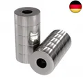 10x Neodym Power Magnet silber - Ringmagnet extra stark - Durchmesser 15x6mm