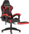 Gywowken Gaming-Stuhl mit Fußstütze - Gamer Stühle Ergonomisch mit Lendenkissen, Gaming Chair Höhenverstellbar - 90-155° Rückenlehne - bis 130 kg