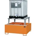 Auffangwanne 1000l L1460xB1460xH1090mm Stahlbl.m.Gitterrost gelborange BAUER