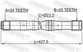 Für FEBEST 0112-ZNR10LH AXLE HALF SHAFT LEFT 24X427X25