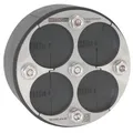 WITTKOWARE DN100 Mauerdurchführung geteilt 4-Fach 4-34mm | Ringraumdichtung klappbar | V2A Edelstahl & EPDM 40mm | Druckdicht 2,5 bar