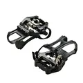 PROVO Pedale Fahrrad, SPD Pedal mit Riemen und Clip Fahrrad Pedal für Heimtrainer/Dynamometer, Spinning Bike, Indoor-Fahrrad und alle 9/16" Spindelfahrräder, 6 Monate Garantie