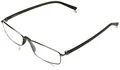Rodenstock Unisex Lesebrille Proread R2640 Lesehilfe bei Weitsichtigkeit Brille mit leichtem Edelstahlgestell 1 5 2, Grau/Grün, +2,0 EU