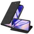 Cadorabo Hülle kompatibel mit Apple iPhone XR aus Premium Kunst Leder Flip Klappbare Stoßfeste Magnetische [Standfunktion] [Kartenfächern] Cover Hülle für iPhone XR Tasche in Schwarz