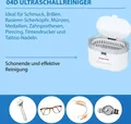 Emag Ultraschallreiniger 0.6 l (LxBxT)160 x 90 x 50 mm Leistungsaufnahme (max.) 40 W Gehäuse-Material Kunststoff Reinig