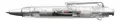 Tombow AirPress Ballpoint Pen Transparent 1 Silver