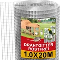 Hasengitter 20m x 1m Verzinkt Wühlmausgitter Hochbeet Kaninchendraht