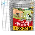 Hasengitter 1,0m x 20m verzinkt, 12,7mm Maschenweite für Hochbeet