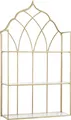 Deko-Wandregal, mit 3 Glasböden goldfarben B/H/T: 50,5 cm x 88 cm x 17,5 cm