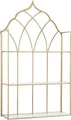 Leonique Deko Wand Regal Metall goldfarben 3 Glasböden 50,5x17,5x88 cm