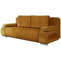 Mirjan24 Schlafsofa, Gelb, Kunststoff, 3-Sitzer, Rechteckig, 200x77x92 cm, Wohnzimmer, Sofas & Couches, Schlafsofas