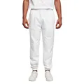 Build Your Brand Herren Basic Sweatpants – Jogginghose mit elastischem Bund und Taschen für Alltag Freizeit Sport und Loungewear,Weiß,XL