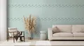 Tapetenbordüre Halbkreise 3D Effekt Putz Struktur Türkis Grün 34473 (3,23€/1qm)
