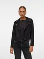 Vero Moda Bikerjacke VMJOSE SHORT FAUX SUEDE JACKET GA NOOS mit asymetrischem Reißverschluss