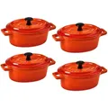 Butlers Mini-Auflaufform, Orange, Stein, 9x7x14 cm, Kochen, Auflaufformen
