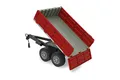 JAMARA 413108 - Kipper für RC-Traktor 1:16 - ferngesteuerte Kippmulde hoch/runter, Anhängerkupplung vorne, Klappbare Bordwände, Rot