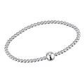 MATERIA Silber Perlen Armband Frauen Mädchen - 925 Echtsilber Stretcharmband Kugeln 17cm mit Geschenk-Box SA-37