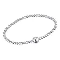 MATERIA Kugel Armband Damen 925 Silber Armkette 17cm mit Geschenk-Box