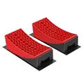 XPOtool Auffahrkeile Wohnmobil 10cm 13,6t Auffahrkeile Set mit 2 Rundkeilen, 2 Unterlegkeilen, 1 Gummimatte, 1 Wasserwaage für Wohnmobil und Wohnwagen