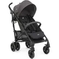 Joie Brisk LX Buggy Ember, flach umlegbar, XL-Verdeck, gefederte Räder, ab Geburt bis 22 kg - Dunkelgrau
