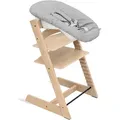 Stokke Hochstuhl-Set Tripp Trapp Bundles, Natur, Holz, Buche, 87x65x46 cm, Fußstütze verstellbar, Sitzfläche höhenverstellbar, Bezug abnehmbar, waschbar, Babymöbel, Hochstühle & Zubehör, Hochstühle