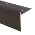 KARAT Stufenkantenprofil Safety - Form F - Treppenkantenprofil Bronze Dunkel 50 x 53 x 900 mm