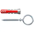 FISCHER Universaldübel "DuoPower", 2-Komponenten, 6 mm x 30 mm, inkl. Haken - bunt