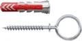 Fischer Dübel-Set DuoPower OH 6 x 30 mm mit Ösenhaken - 4 Stück