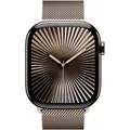 Watch Series 10, Smartwatch Titan Natur, Titangehäuse, 46 mm, Milanaise Armband natur S/M, Cellular