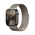 Apple Watch Series 10 GPS+ Cellular 46mm Natural Titanium Case with Milanese Loop