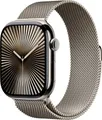 Apple Watch Series 10 GPS + Cellular 46mm Titangehäuse Milanaisearmband Natur S/M