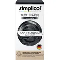 simplicol Textilfarbe intensiv, Samt-Schwarz, für Waschmaschine mit Farbfixierer & Salz All-in-1