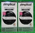 2x Simplicol TEXTILFARBE intensiv SAMT- SCHWARZ färbt rückstandsfrei!  All in1