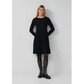 s.Oliver Midikleid Kleid Ausgestelltes Feinstrick-Kleid mit Rippstruktur schwarz XXL (44)