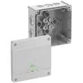 Spelsberg Abzweigdose Abox 060-L, wasserdicht IP66 für außen, 127 x 127 mm, grau, aus Kunststoff, für Aufputz