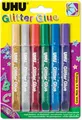 UHU Glitzerkleber Glitter Glue Original, Inhalt: 6 x 10 ml