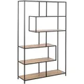 AC-Design Bücherregal Seaford, schwarz / wildeiche, aus Metall / Holz, 6 Ebenen, 114 x 185 x 35cm