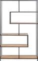 ACTONA GROUP Bücherregal, Metallgestell, modernes Design, 5 Einlegeböden, asymmetrische Details